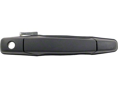 Exterior Door Handle; Front Right; Textured Black; Metal; Plastic; With Keyhole; Without Chrome Lever (07-14 Sierra 3500 HD)
