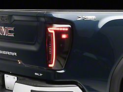 DRL LED Tail Lights; Black Housing; Smoked Lens (20-23 Sierra 3500 HD w/ Factory LED Tail Lights)