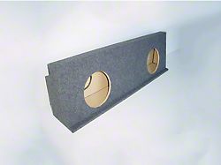 Dual 10-Inch Behind Seat Front Firing Subwoofer Box; Carpeted (01-06 Sierra 3500 HD Crew Cab)