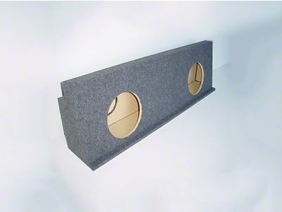 Dual 10-Inch Behind Seat Front Firing Subwoofer Box; Carpeted (01-06 Sierra 3500 HD Crew Cab)