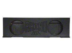 Dual 10-Inch Behind Seat Front Firing Subwoofer Box; Poly Coated (01-06 Sierra 3500 HD Crew Cab)