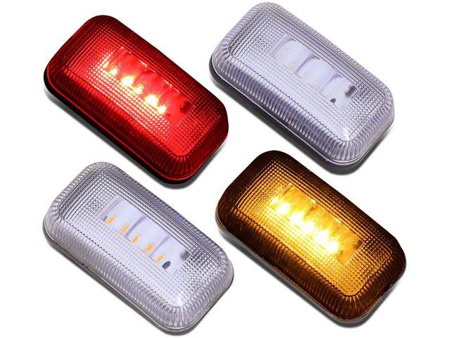 Dually LED Side Marker Lights; Clear (15-19 Sierra 3500 HD)