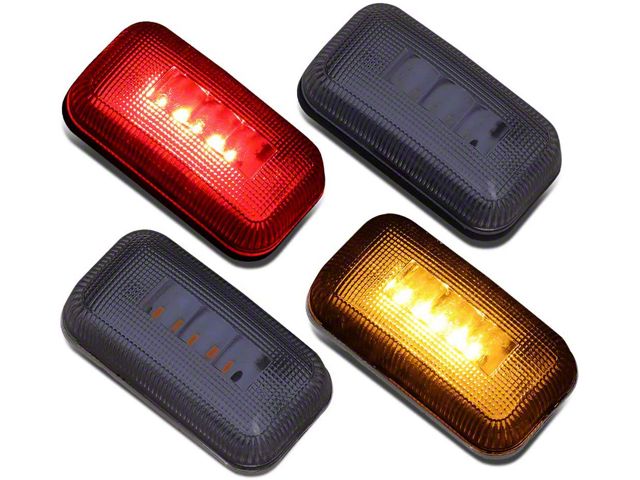 Dually LED Side Marker Lights; Smoked (15-19 Sierra 3500 HD)