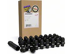 ET Bulge Acorn Black Lug Nut Kit; M14 x 1.5; Set of 32 (01-26 Sierra 3500 HD)