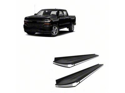 Exceed Running Boards; Black (07-19 Sierra 3500 HD Crew Cab)