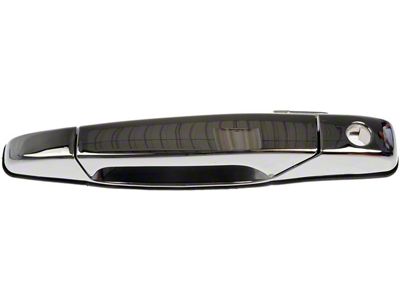 Exterior Door Handle; Front Left; Chrome; Metal; Plastic; Original Design (07-14 Sierra 3500 HD)