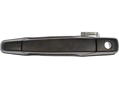 Exterior Door Handle; Front Left; Textured Black; Metal Plastic; Without Chrome Lever (07-14 Sierra 3500 HD)