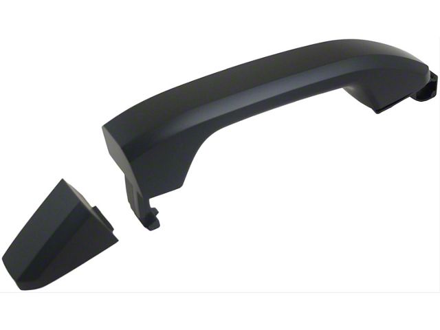 Exterior Door Handle; Front Right; Smooth Black; Plastic; Without Passive Entry (15-19 Sierra 3500 HD)