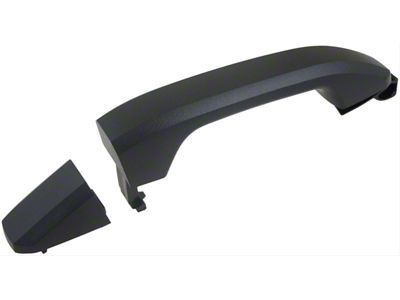 Exterior Door Handle; Rear Right and Left; Textured Black; Plastic; Without Passive Entry (15-19 Sierra 3500 HD)