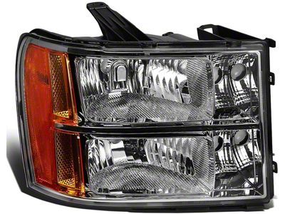 Factory Style Headlight; Chrome Housing; Clear Lens; Passenger Side (07-14 Sierra 3500 HD)