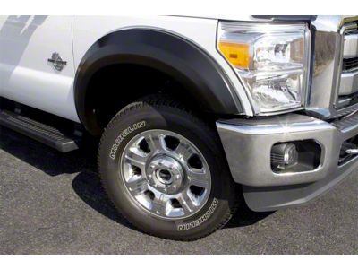 Elite Series Extra Wide Style Fender Flares; Rear; Smooth Black (07-14 Sierra 3500 HD SRW)