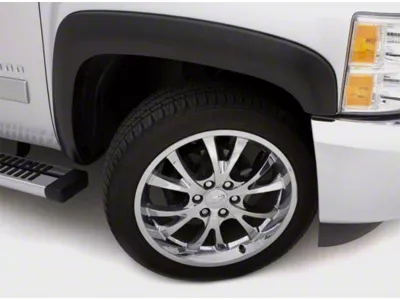 Elite Series Sport Style Fender Flares; Front and Rear; Textured Black (07-14 Sierra 3500 HD SRW)