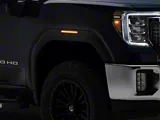 Fender Lenses with Amber LED Lights; Smoked (20-26 Sierra 3500 HD SRW)