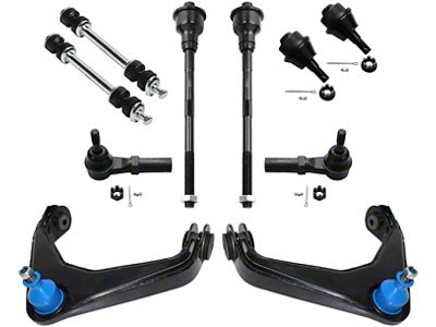 Front Upper Control Arms with Ball Joints, Tie Rods and Sway Bar Links (07-10 Sierra 3500 HD SRW)