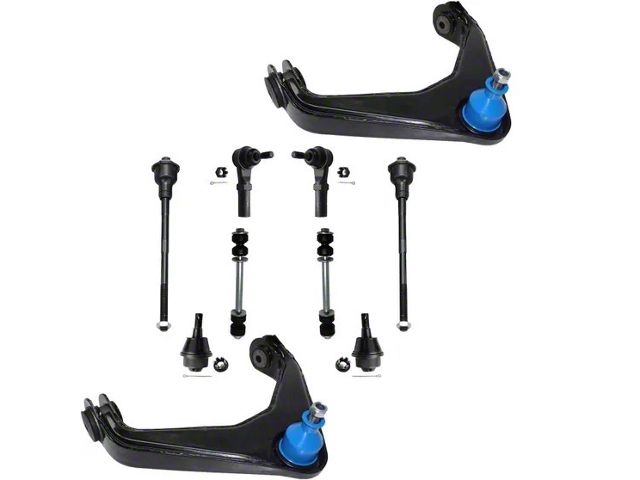 Front Upper Control Arms with Lower Ball Joints, Sway Bar Links and Tie Rods (07-10 Sierra 3500 HD)