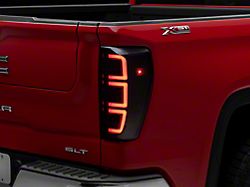 Full LED Tail Lights with Sequential Turn Signal; Black Housing; Smoked Lens (20-23 Sierra 3500 HD w/ Factory LED Tail Lights)