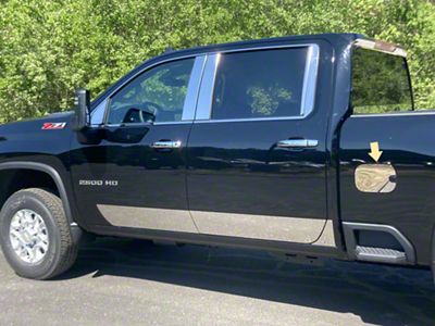 Gas Door Cover Trim; Stainless Steel (20-25 Sierra 3500 HD)