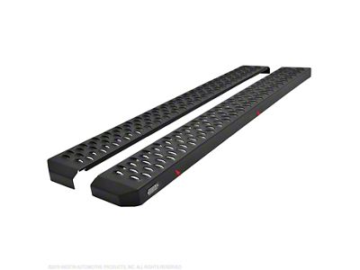 Westin Grate Steps Running Boards; Textured Black (15-19 Sierra 3500 HD Regular Cab)