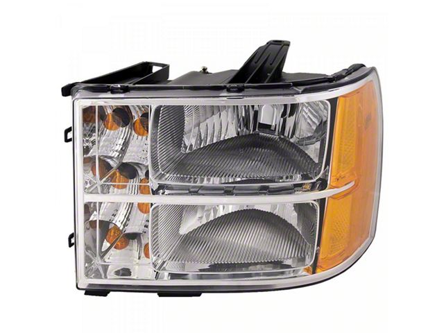 Headlights Depot Halogen Headlight; Driver Side (07-14 Sierra 3500 HD)