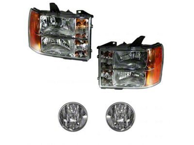 Headlight and Fog Light Set (07-14 Sierra 3500 HD)
