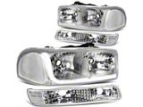 Headlight; LED DRL; Chrome (99-06 Sierra 3500 HD)