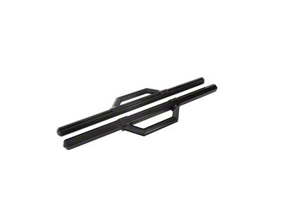 Hex Series Side Step Bars without Mounting Brackets; Gloss Black (15-24 Sierra 3500 HD Regular Cab)