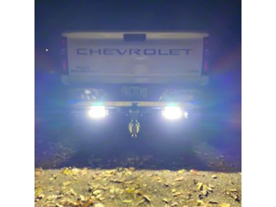 Hitch Bar Reverse 7-Inch LED Flood Lighting Heavy Duty Bolt-On Blacked Out Kit (20-24 Sierra 3500 HD)