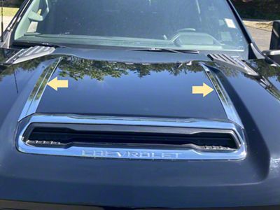 Hood Accent Trim; Stainless Steel (20-25 Sierra 3500 HD)