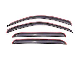 In-Channel Ventvisor Window Deflectors; Front and Rear; Dark Smoke (07-14 Sierra 3500 HD Crew Cab)