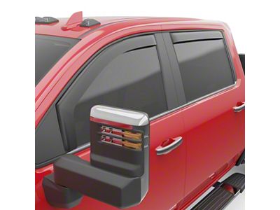 EGR In-Channel Window Visors; Front and Rear; Matte Black (20-24 Sierra 3500 HD Double Cab)