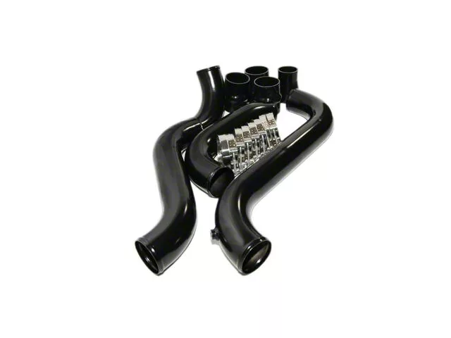 Intercooler Pipe Kit; Black (11-16 6.6L Duramax Sierra 3500 HD)