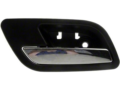 Interior Door Handle; Rear Left; Ebony; Chrome; Plastic (07-14 Sierra 3500 HD Crew Cab)