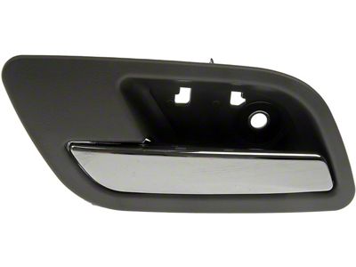 Interior Door Handle; Rear Left; Titanium and Chrome; Plastic (07-14 Sierra 3500 HD Crew Cab)