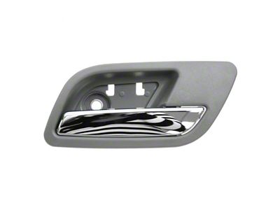 Interior Door Handle; Rear Passenger Side; Chrome and Dark Gray (07-14 Sierra 3500 HD Crew Cab)