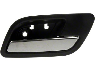 Interior Door Handle; Rear Right; Ebony; Chrome; Plastic (07-14 Sierra 3500 HD Crew Cab)