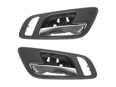 Interior Door Handles; Front; Chrome and Black (07-14 Sierra 3500 HD)