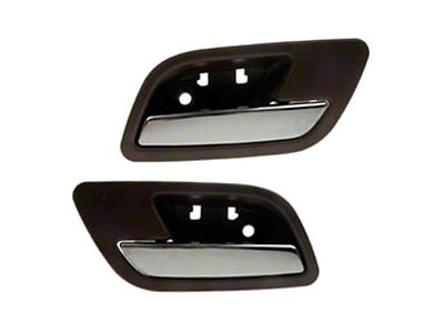 Interior Door Handles; Rear; Chrome and Tan (07-14 Sierra 3500 HD Crew Cab)