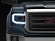 LED DRL Projector Headlights; Black Housing; Clear Lens (15-19 Sierra 3500 HD w/ Factory Halogen Headlights)