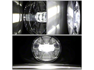 LED Projector Fog Lights; Clear (07-14 Sierra 3500 HD)