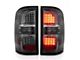 LED Tail Lights; Black Housing; Smoked Lens (15-19 Sierra 3500 HD SRW w/ Factory Halogen Tail Lights)
