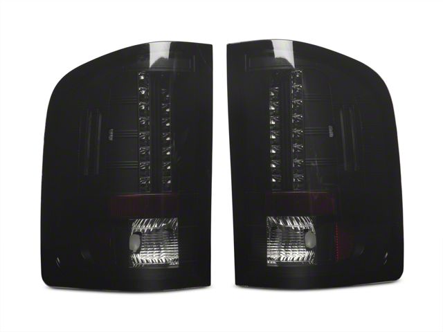 LED Tail Lights; Black Housing; Smoked Lens (07-14 Sierra 3500 HD DRW)
