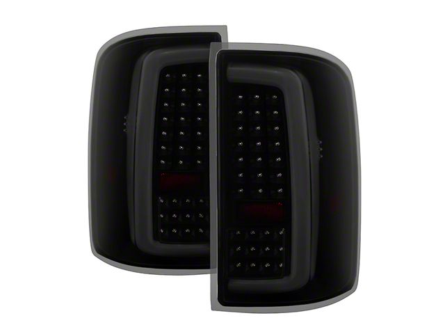 LED Tail Lights; Black Housing; Smoked Lens (15-19 Sierra 3500 HD DRW)