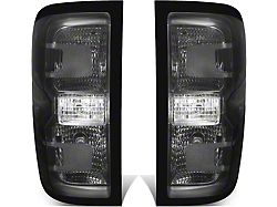 LED Tail Lights; Black Housing; Smoked Lens (15-19 Sierra 3500 HD DRW w/ Factory Halogen Tail Lights)