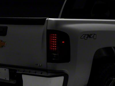 LED Tail Lights; Black Housing; Smoked Lens (07-14 Sierra 3500 HD DRW)