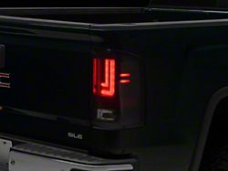 LED Tail Lights; Black Housing; Smoked Lens (15-19 Sierra 3500 HD SRW w/ Factory Halogen Tail Lights)