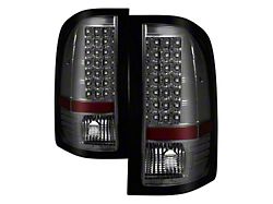 LED Tail Lights; Chrome Housing; Smoked Lens (07-14 Sierra 3500 HD DRW)