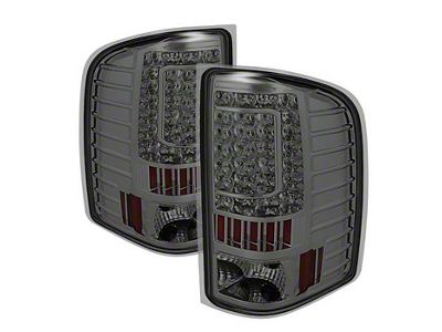 LED Tail Lights; Chrome Housing; Smoked Lens (07-14 Sierra 3500 HD DRW)