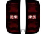 LED Tail Lights; Chrome Housing; Smoked Lens (15-19 Sierra 3500 HD DRW w/ Factory Halogen Tail Lights)