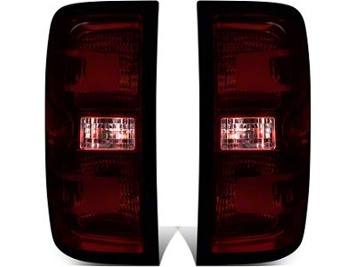 LED Tail Lights; Chrome Housing; Smoked Lens (15-19 Sierra 3500 HD DRW w/ Factory Halogen Tail Lights)