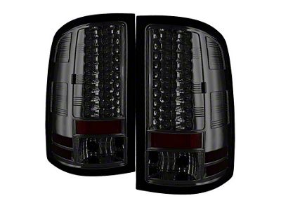 LED Tail Lights; Chrome Housing; Smoked Lens (07-14 Sierra 3500 HD SRW)